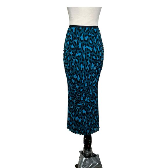 Diane Von Furstenberg evergreen leopard print midi skirt size M - Picture 11 of 12